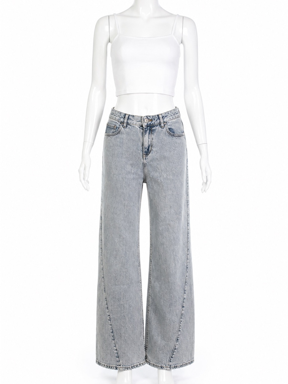 abercrombie kids Light Wash Wide-Leg Jeans
